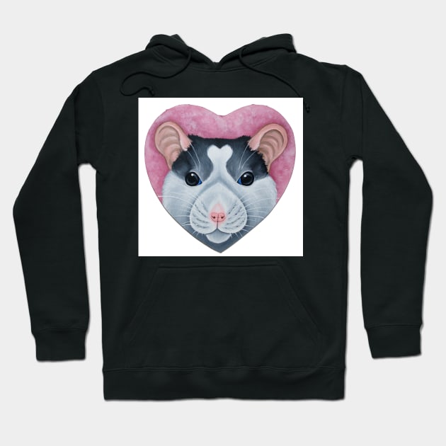 Heart Rat - Roan/Husky Fancy Rat Hoodie by WolfySilver